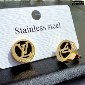 Сережки мед.сталь14К 10698 (1,2см.)